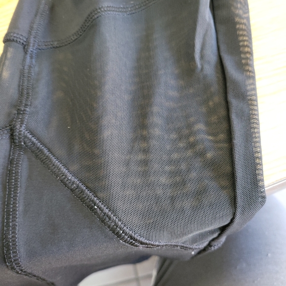 Women's Large PINK Victoria's Secret Black Bonded Leggings Athletic Pants - Picture 5 of 7